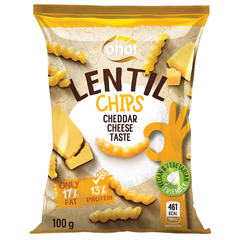 Σνακ Κόκκινης Φακής με γεύση Τυρί Cheddar